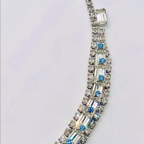 🔥 Vintage Rhinestone Art Deco Choker Necklace STUNNER 💎 - Picture 9 of 17
